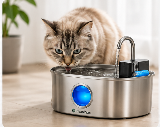 Fontaine à eau sans fil CleanPaxs™ 3,2 L en acier inoxydable 304